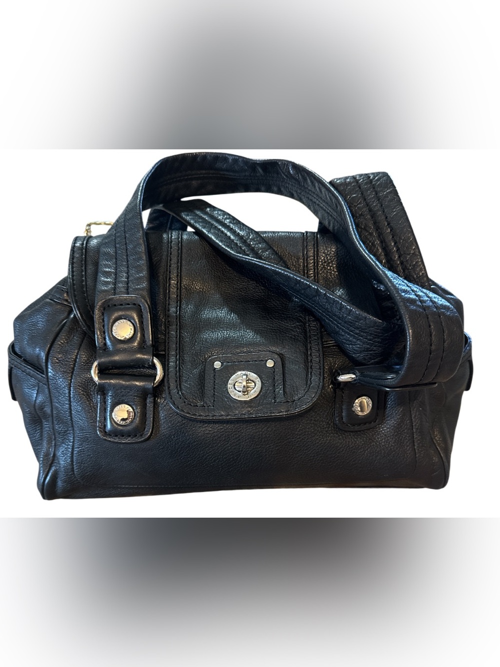 Marc by Marc Jacobs Totally Turnlock Benny Satchel black Leather Bag Y2K